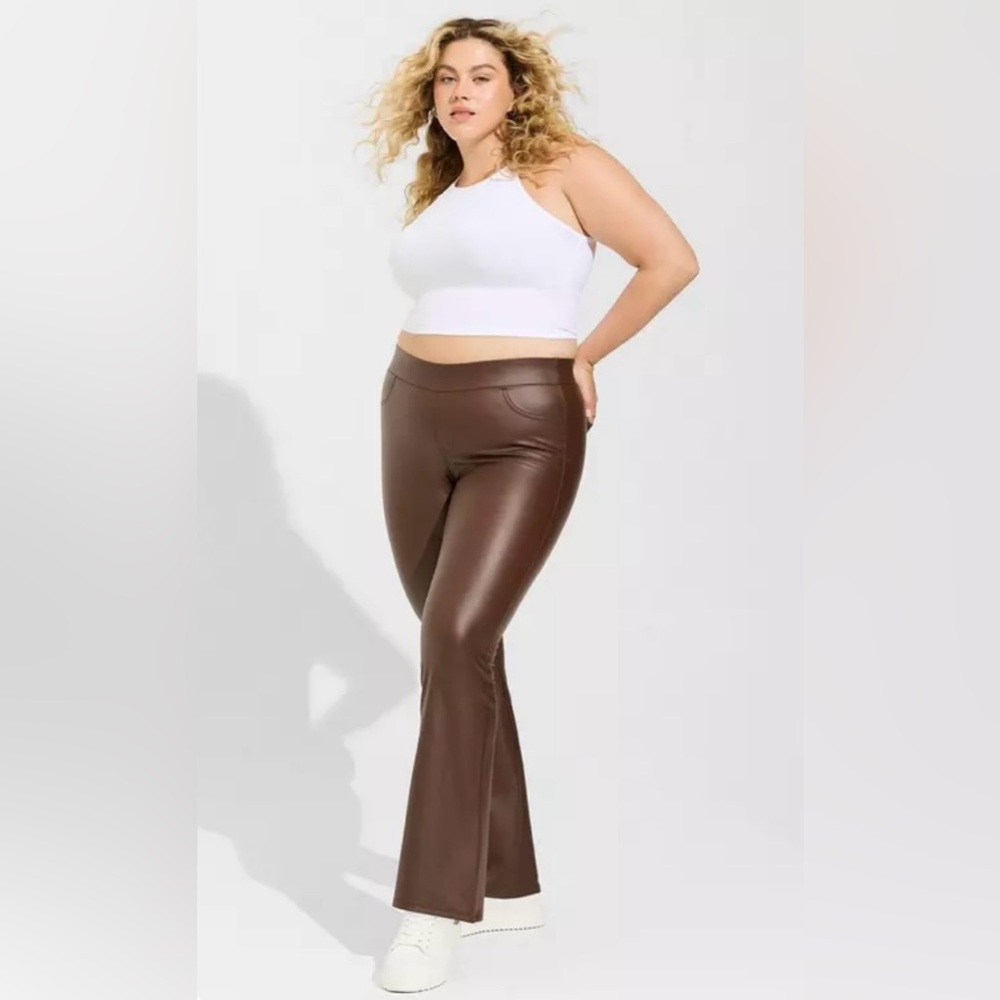 Torrid Brown Faux Leather Leggings